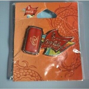 2008 Beijing Olympics Coca Cola Souvenir Enamel Trading Lapel Pin New In Package